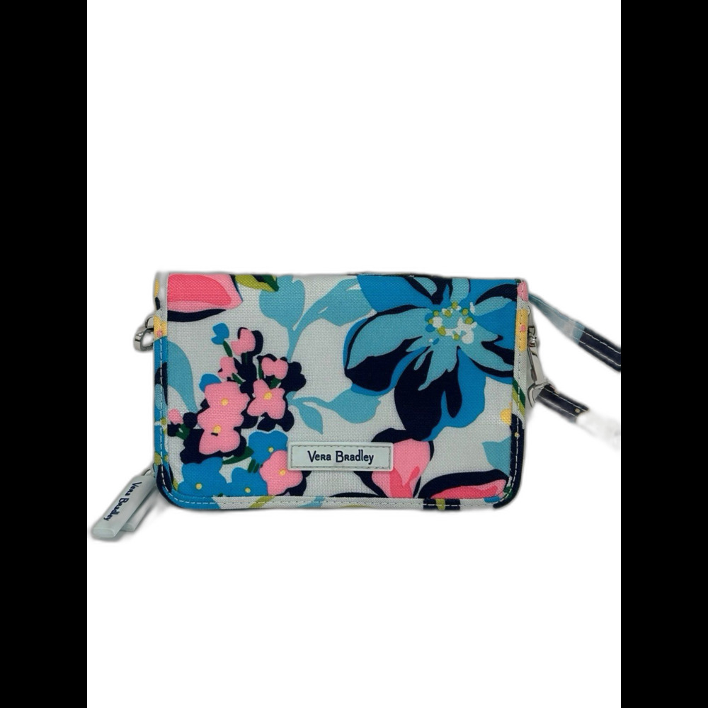 Vera Bradley Crossbody Wristlet Wallet Women’s Floral Pattern 6.5”x4x1.5 approx.